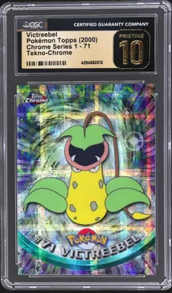2000 #71 TOPPS CHROME SERIES 1 TEKNO-CHROME VICTREEBEL CGC 10 PRISTINE POKEMON - Image 1