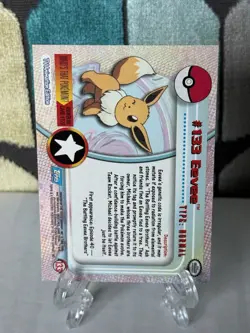 Pokemon 2000 Eevee #133 Topps TV Animation Edition Blue Label Series 3 NM+ - Image 2