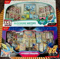 Pokemon Blooming Waters Premium Collection AND Legendary Warriors Sealed Boxes! - Image 1