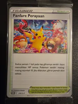 (SEALED) Fanfare Perayaan 374/S-P Promo Indonesia Trainer Promo Pokemon 2022 NM - Image 1