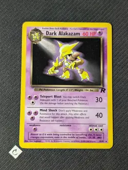 Dark Alakazam 18/82 - Team Rocket Unlimited Non Holo Rare Pokemon TCG LP - Image 1