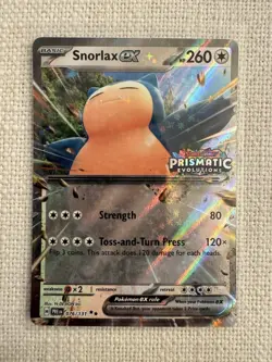 Snorlax ex 076/131 Prismatic Evolutions Stamp Special Collection Promo Pokemon - Image 1