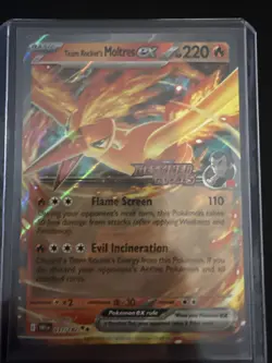 Pokemon TCG Team Rockets Moltres EX Destined Rivals 031/182 Stamped UPC Promo - Image 1