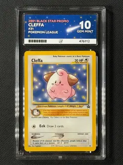ACE 10 Cleffa 31 Black Star Promo Pokemon Card WOTC Promo GEM MINT - Image 1