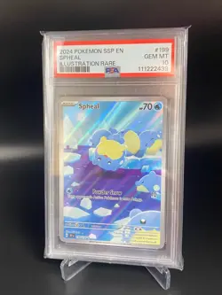 2024 POKEMON Card SSP EN-SURGING SPARKS ILLUSTRATION RARE 199 SPHEAL PSA 10 - Image 1