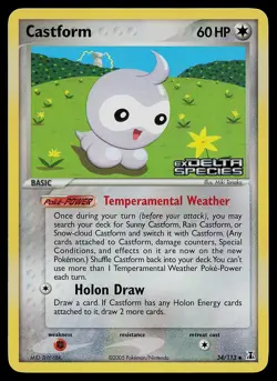 Pokemon Card - Castform Delta Species Stamped 34/113 Uncommon Reverse Holo - Image 1