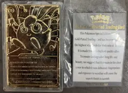 Pokemon Special Edition 23 karat Gold-Plated Trading Card #39 JigglyPuff - 1999 - Image 2
