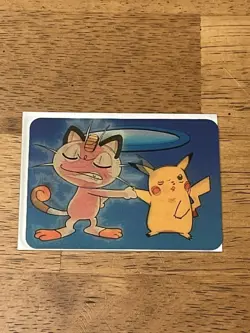 1998 Pikachu & Meowth Pioneer Viz Video DVD Pokemon Promo Card #0032D - Image 1