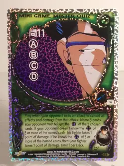 Yu Yu Hakusho TCG CCG Mini Game Master Quiz TR9 Jagged Foil Gateway Card - Image 1