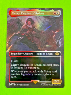 MTG The Lord of the Rings ( Merry, Esquire Of Rohan ) Extended Art FOIL 0437 - Image 1
