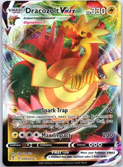 Dracozolt VMAX 059/203 SWSH07: Evolving Skies - Pokemon Card - NM - Image 1