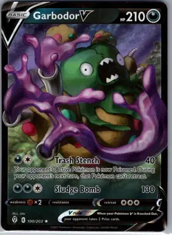 Garbodor V 100/203 SWSH07: Evolving Skies - Pokemon Card - NM - Image 1