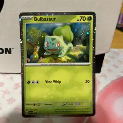 HD SWIRL HD Cosmic Holo Bulbasaur SVP 046 - Pokemon 151 Black Star Promo - Image 2