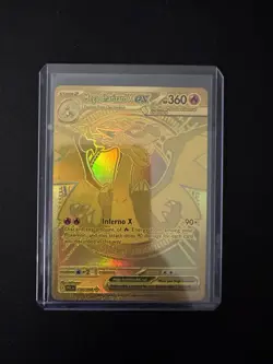 Pokemon TCG Phantasmal Flames Mega Charizard X Hyper Rare Gold PSA 10 Contender - Image 1