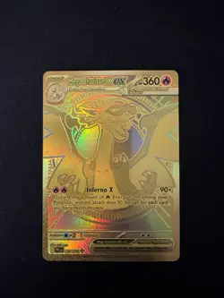 Pokemon TCG Phantasmal Flames Mega Charizard X Hyper Rare Gold PSA 10 Contender - Image 2