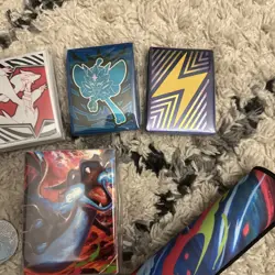 Charizard UPC Play Mat Coin Sleeves Box Plus Extra ETB Sleeves Pokemon - Image 4