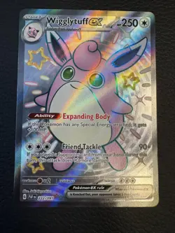 Wigglytuff ex 222/091 - SV: Paldean Fates (PAF) Shiny Ultra Rare Pokemon TCG NM - Image 1
