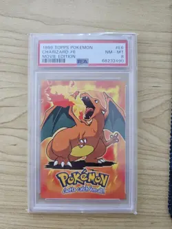 1999 Topps Pokemon The Movie Edition Charizard Non Holo #E6 - PSA 8 (NM-MT) - Image 1
