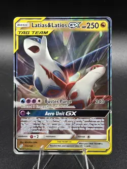 Latias & Latios GX 113/181 Pokemon Team Up Sun & Moon Ultra Rare 2019 - Image 1