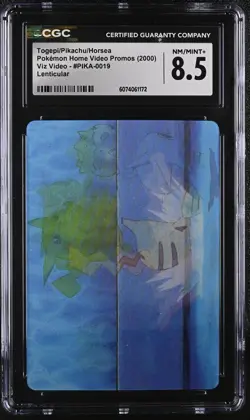 CGC 8.5 Togepi/Pikachu/Horsea Pioneer Viz Video PIKA-0019 Lenticular Pokemon - Image 1