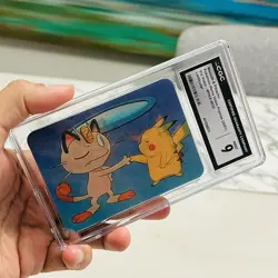 CGC 9 Mint Meowth & Pikachu Pioneer Viz Video PIKA-0032 Lenticular Pokemon - Image 2
