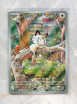 2025 Pokemon PFL EN- Mega Evolution Phantasmal Flames #106 Meowth IR - Image 1