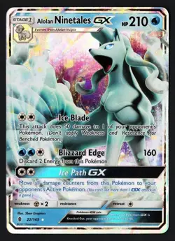Alolan Ninetales GX Holo 22/145 Sun & Moon 2017 - Pokemon TCG - Image 1