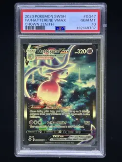 2023 POKEMON SWORD & SHIELD CROWN ZENITH #GG47 FULL ART/HATTERENE VMAX PSA 10 - Image 1
