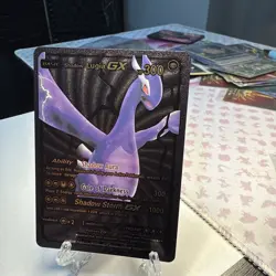 Shadow LUGIA GX Black Foil Fan Art Display Card Aura NM💥💥💥 - Image 1