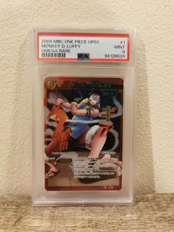 One Piece Anime Miracle Battle Carddass Omega card 2009 First Luffy #1 PSA 9 - Image 3