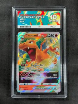 ACE 10 Charizard VSTAR 018/172 HOLO Pokemon Card SWSH Brilliant Stars GEM MINT - Image 1