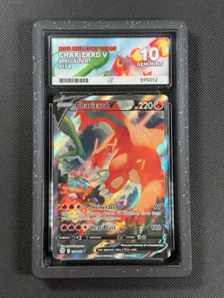 ACE 10 Charizard V 154/172 SPECIAL ART Pokemon Card Brilliant Stars GEM MINT - Image 1