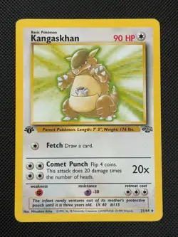 Kangaskhan 21/64 1ST EDITION Pokemon Card WOTC Jungle Rare - Image 1