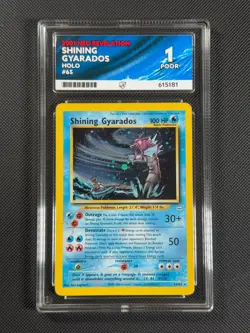ACE 1 Shining Gyarados 65/64 HOLO Pokemon Card WOTC Neo Revelation Holo Rare - Image 1