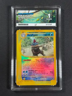 ACE 1 Feraligatr 12/165 REVERSE HOLO Pokemon Card WOTC Expedition Holo Rare - Image 1
