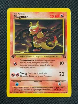 Magmar 39/62 1ST EDITION Pokemon Card WOTC Fossil Uncommon - Image 1