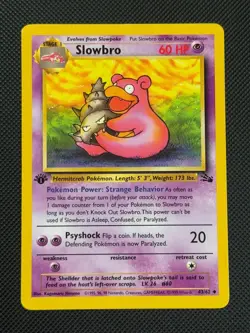 Slowbro 43/62 1ST EDITION Pokemon Card WOTC Fossil Uncommon - Image 1