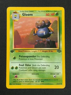 Gloom 37/64 1ST EDITION Pokemon Card WOTC Jungle Uncommon - Image 1