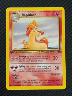 Rapidash 44/64 1ST EDITION Pokemon Card WOTC Jungle Uncommon - Image 1