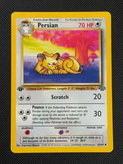 Persian 42/64 1ST EDITION Pokemon Card WOTC Jungle Uncommon - Image 1