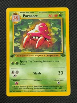 Parasect 41/64 1ST EDITION Pokemon Card WOTC Jungle Uncommon - Image 1