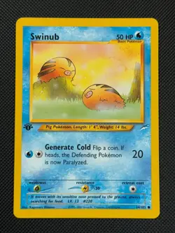 Swinub 84/105 1ST EDITION Pokemon Card WOTC Neo Destiny Common - Image 1
