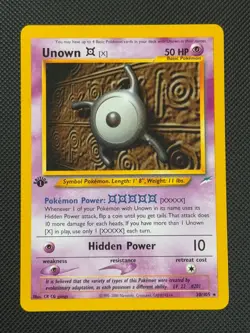 Unown X 30/105 1ST EDITION Pokemon Card WOTC Neo Destiny Non Holo Rare - Image 1