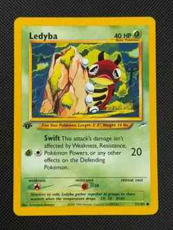Ledyba 71/105 1ST EDITION Pokemon Card WOTC Neo Destiny Common - Image 1