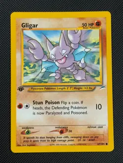 Gligar 67/105 1ST EDITION Pokemon Card WOTC Neo Destiny Common - Image 1