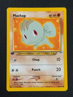 Machop 73/105 1ST EDITION Pokemon Card WOTC Neo Destiny Common - Image 1
