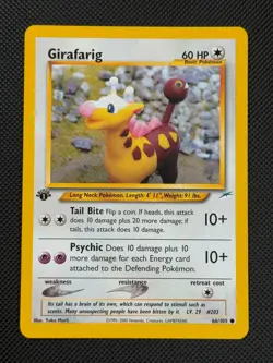 Girafarig 66/105 1ST EDITION Pokemon Card WOTC Neo Destiny Common - Image 1