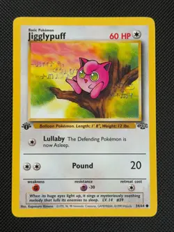Jigglypuff 54/64 1ST EDITION Pokemon Card WOTC Jungle Common - Image 1