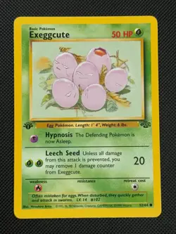 Exeggcute 52/64 1ST EDITION Pokemon Card WOTC Jungle Common - Image 1