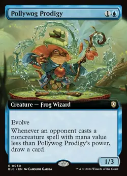 [1x] Pollywog Prodigy - Extended Art Near Mint, English Bloomburrow Commander MT - Image 1